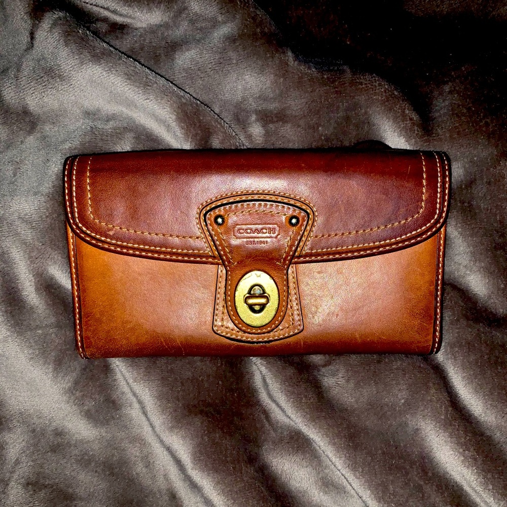 Leather coach wallet